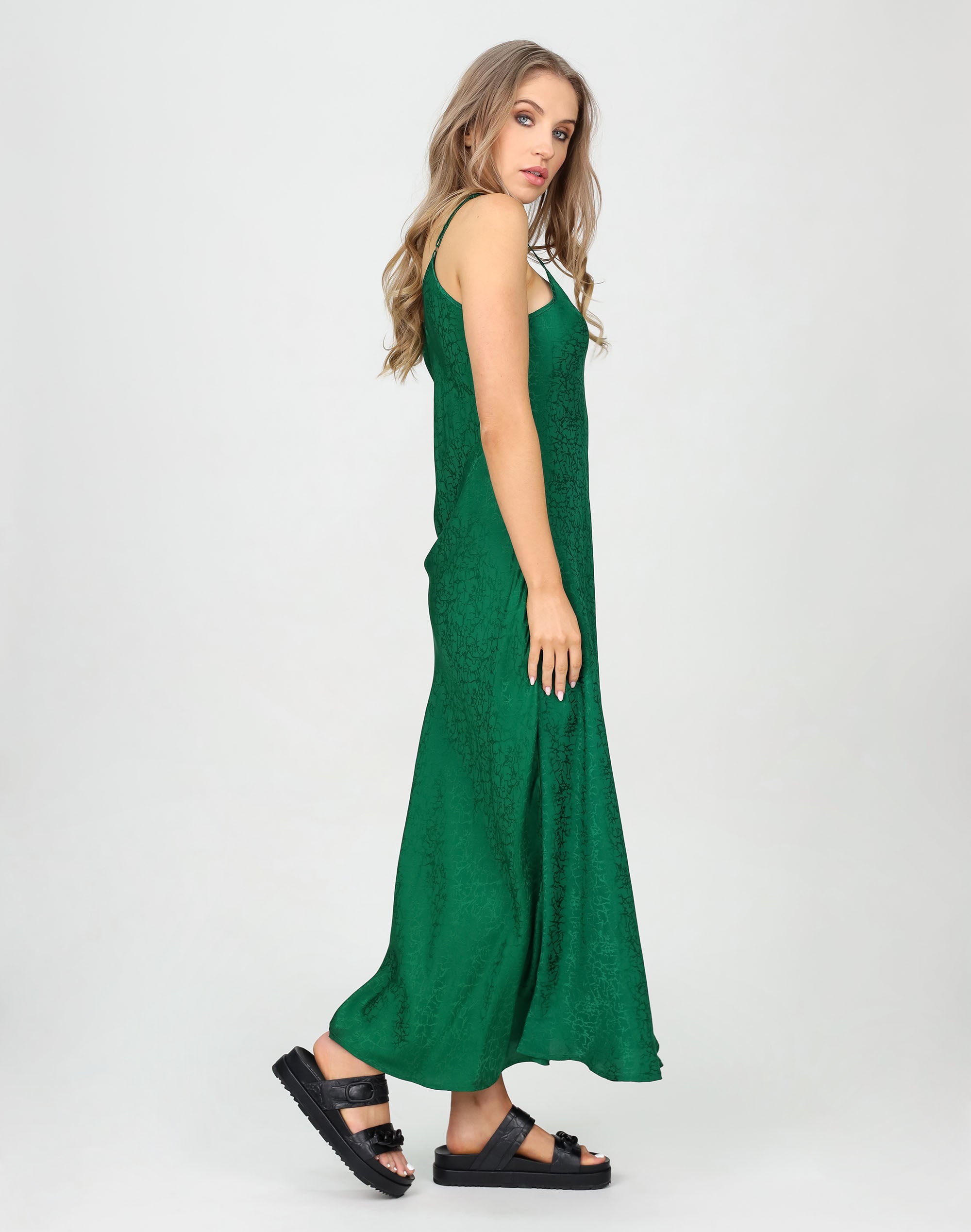 Aniston Jacquard Slip Dress