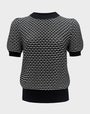Black & White Short Sleeve Sweater