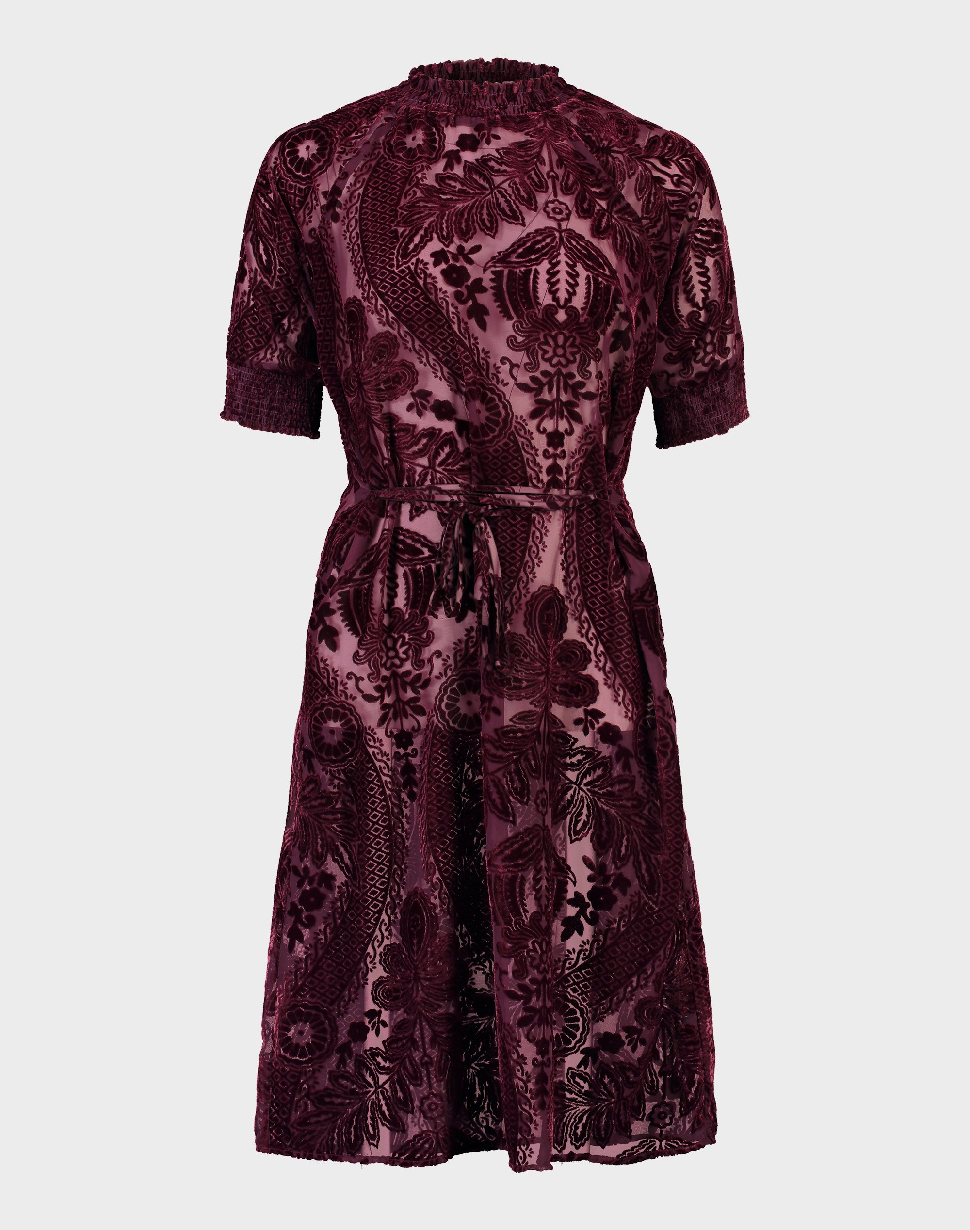Burnout Shirred Dress