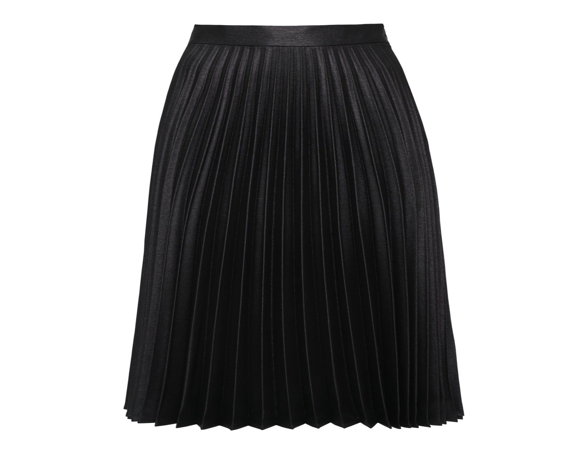 Coated Pleated Skirt