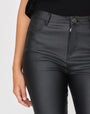 High Rise Leather Look Jean