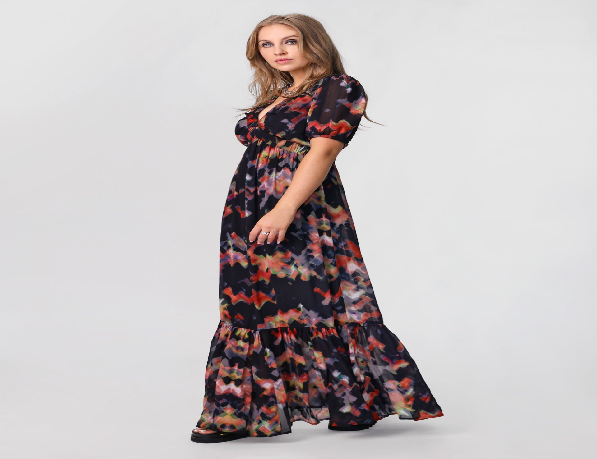Hybrid Print Maxi Dress - Multi - Dress - Maxi - Women's Clothing - Storm