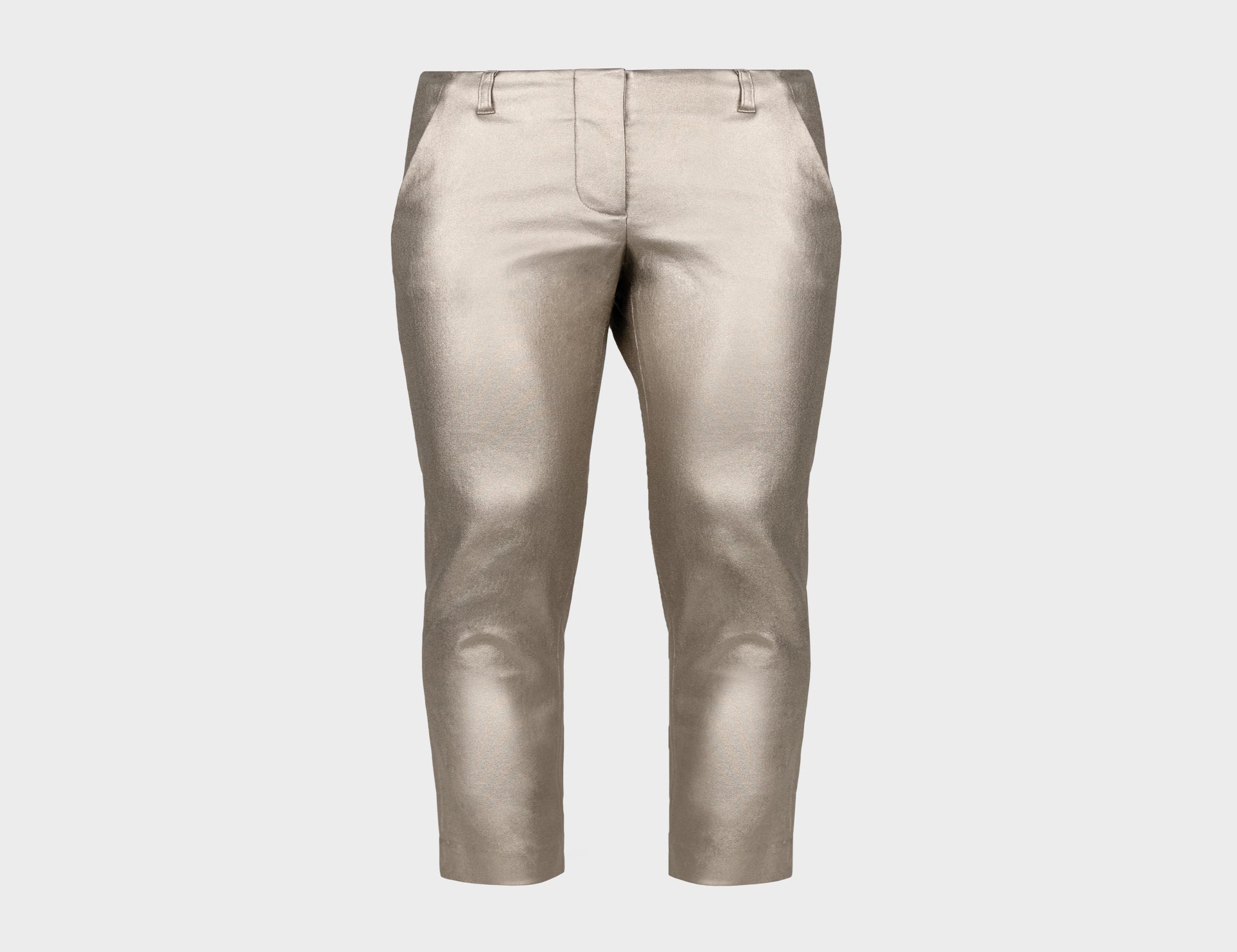 Metallic Slim Leg Pant - Gold - Pants - Full Length - Women's Clothing ...