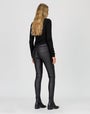 Mid Rise Leather Look Pant