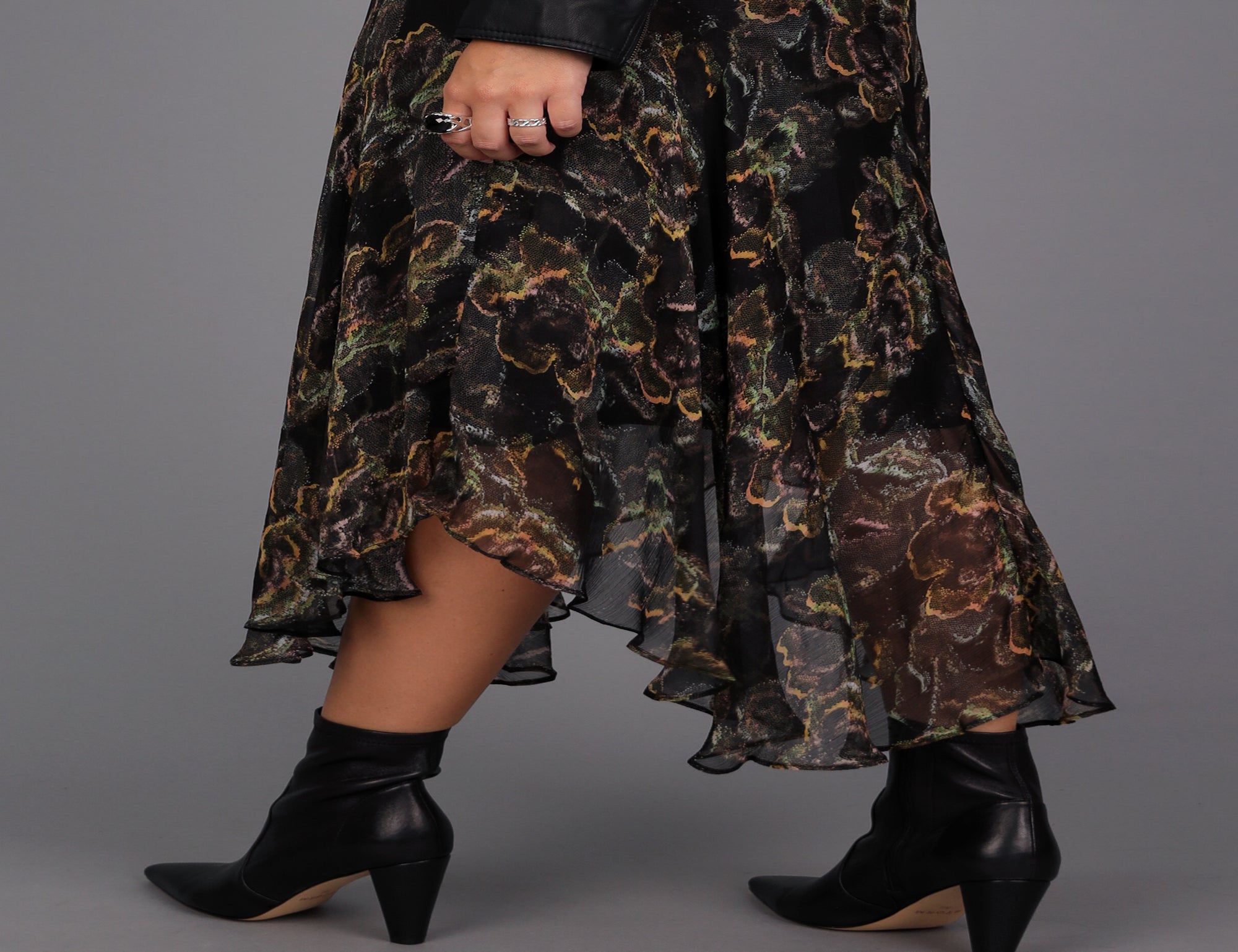 Mosaic Gold Print Midi Skirt - Multi - Skirts - Long - Women's Clothing ...