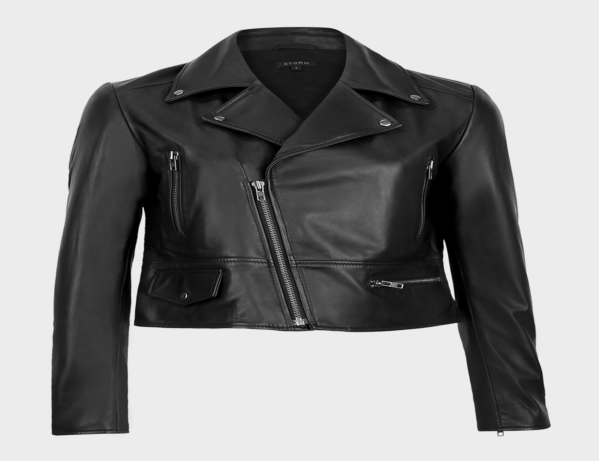 Nostalgia Leather Jacket - Black - Jackets - Short - Women's Clothing ...