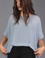 Relaxed Sheer Short Sleeve Top