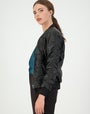 Rouched Leather Jacket