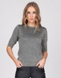 Short Sleeve Lurex Sweater