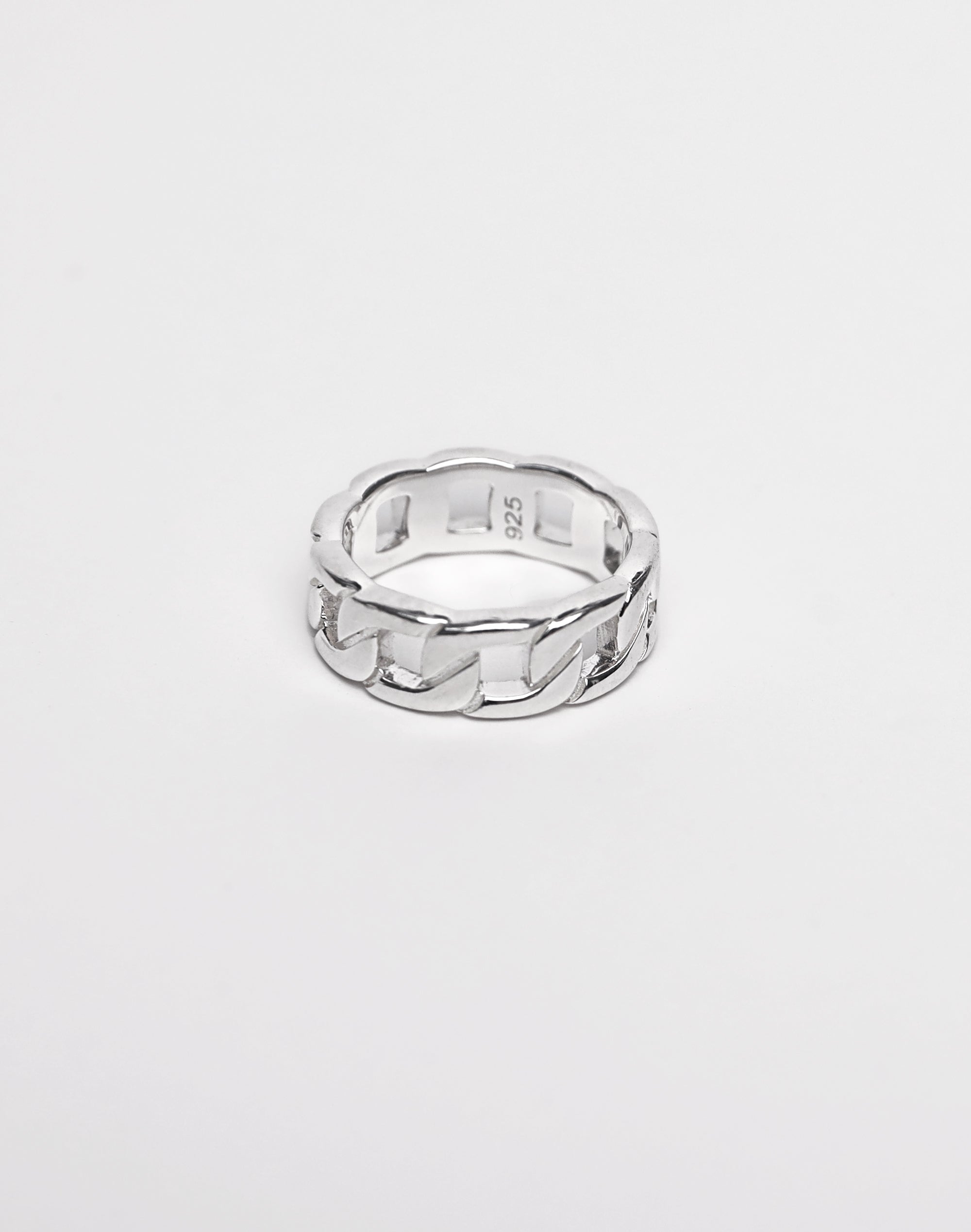 Silver Chain Loop Ring