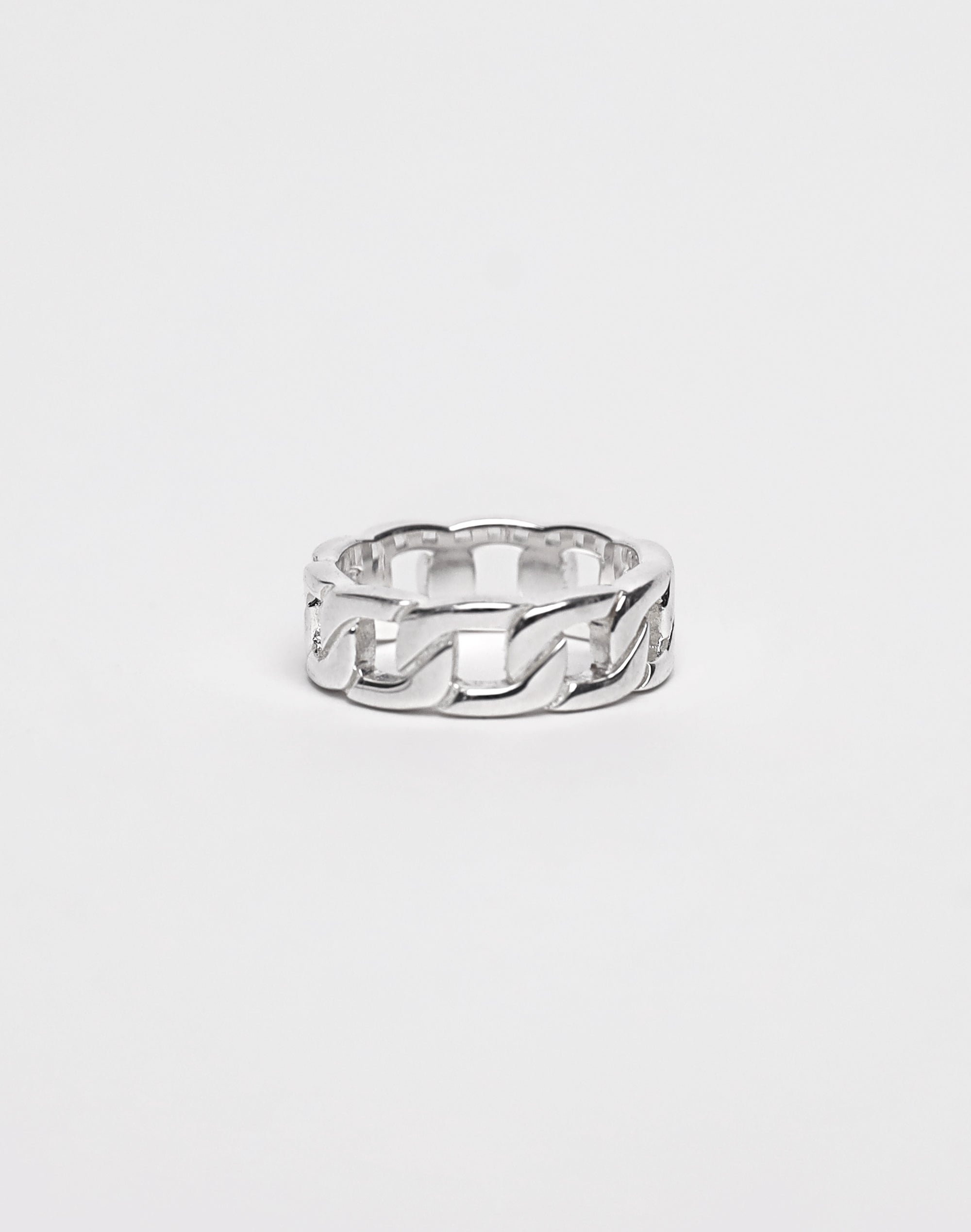 Silver Chain Loop Ring
