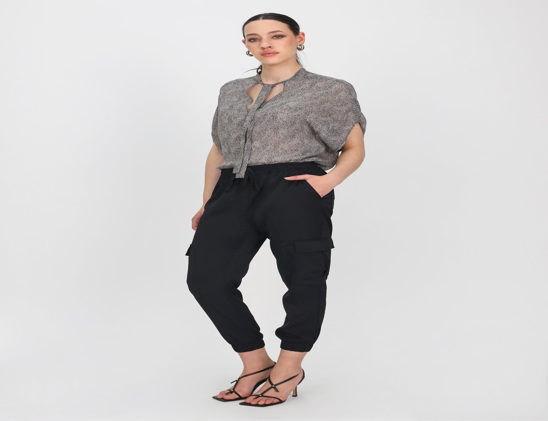 Twill Cargo Pant - Black - Pants - Full Length - Women's Clothing - Storm