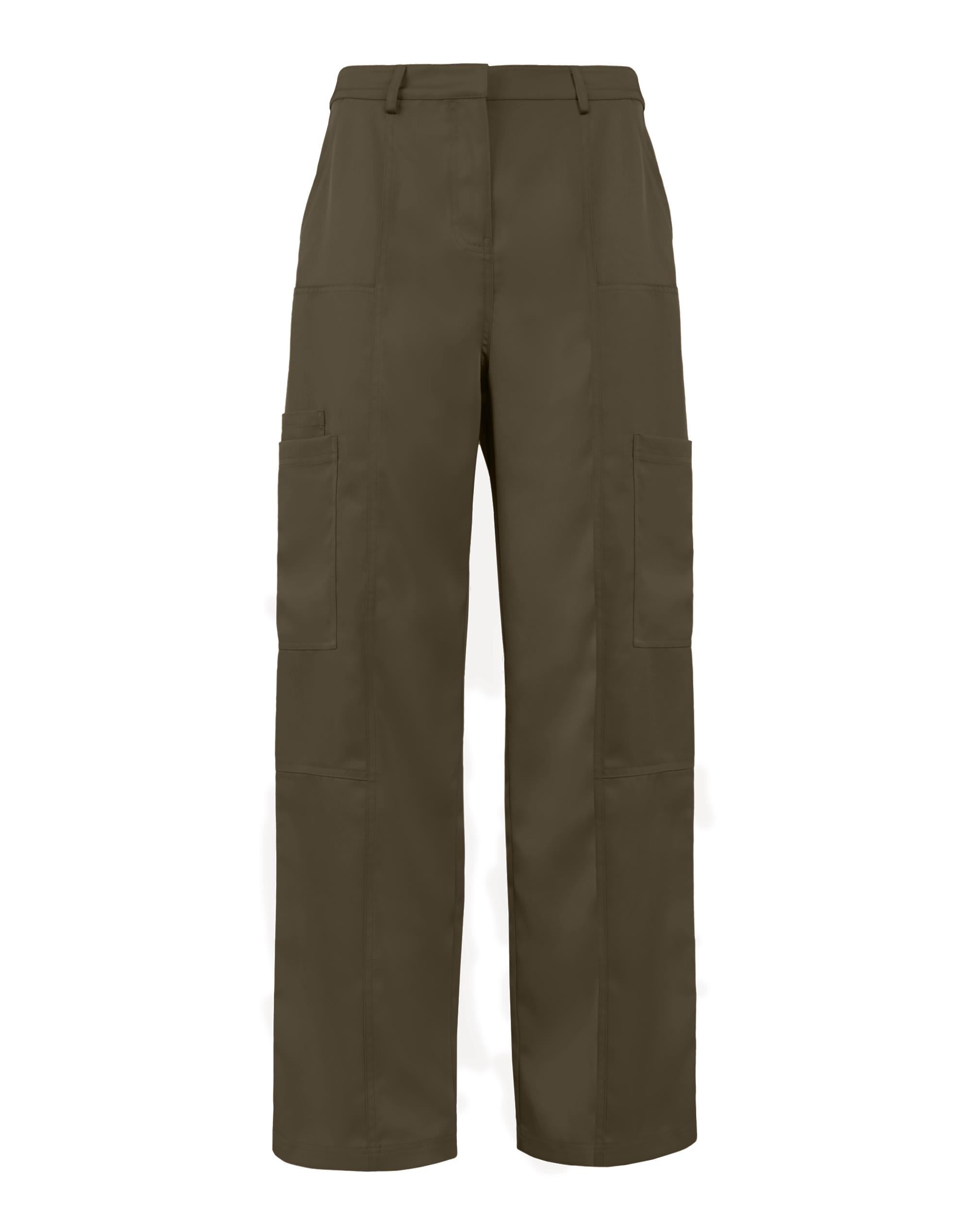 Twill Double Pocket Wide Leg Pant